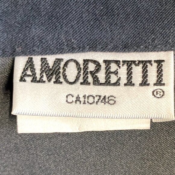 Vintage Amoretti Black 3 Toggle Long Blazer with Shoulder Pads M - Picture 7 of 13